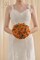 25PCS Burnt Orange Artificial Rose Flowers Faux Burnt Orange Flowers for Floral Arrangements